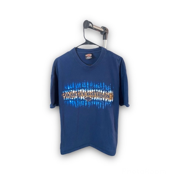 Vintage Blue XL Harley Davidson Myrtle Beach Short Sleeve Shirt - Picture 1 of 5